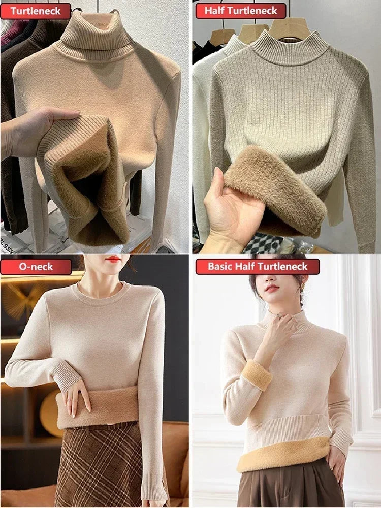 Knitted Warm Turtleneck Jumper