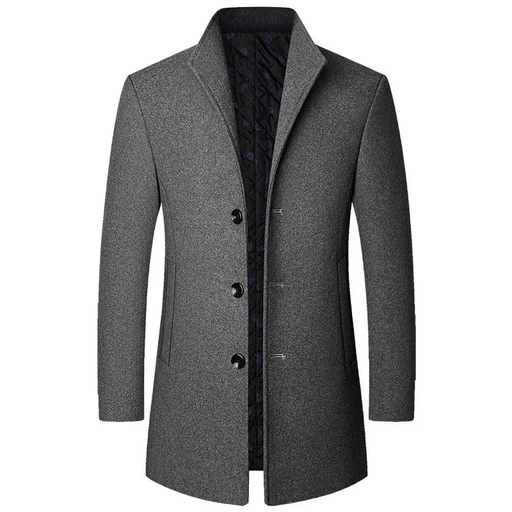 Men's Wool Overcoat – Lightweight Warm Winter Coat for Elegant Style