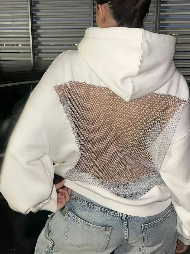 Harajuku Back Mesh Street Hoodie