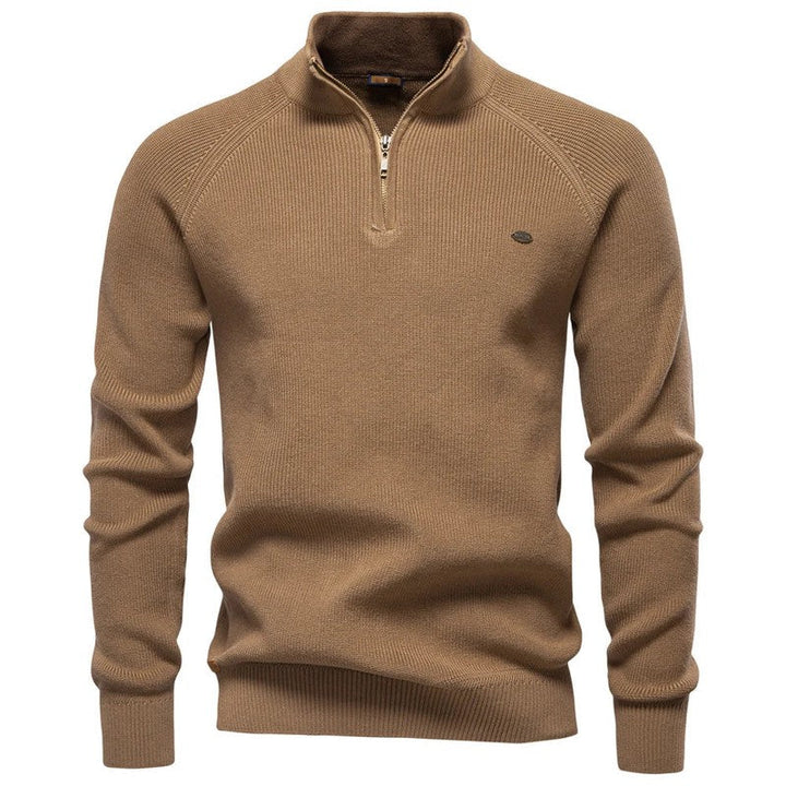 Luxury Wool Half-Zip Jumper for Men – 100% Wool, Stylish Regular Fit & Comfortable Design