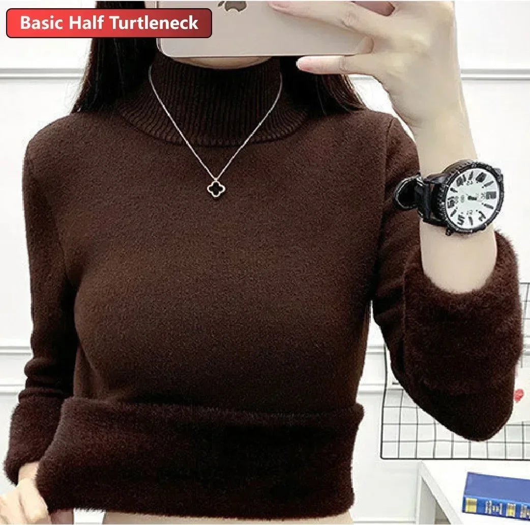 Knitted Warm Turtleneck Jumper