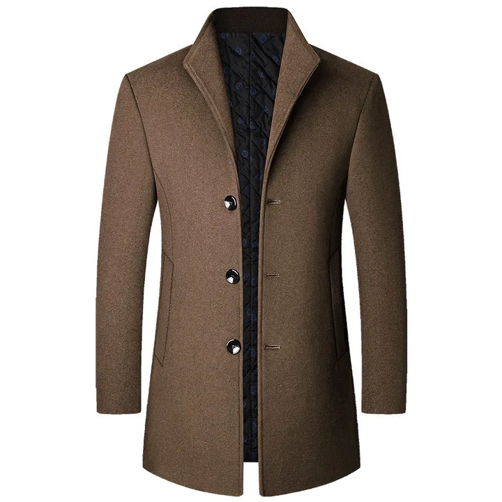 Men's Wool Overcoat – Lightweight Warm Winter Coat for Elegant Style