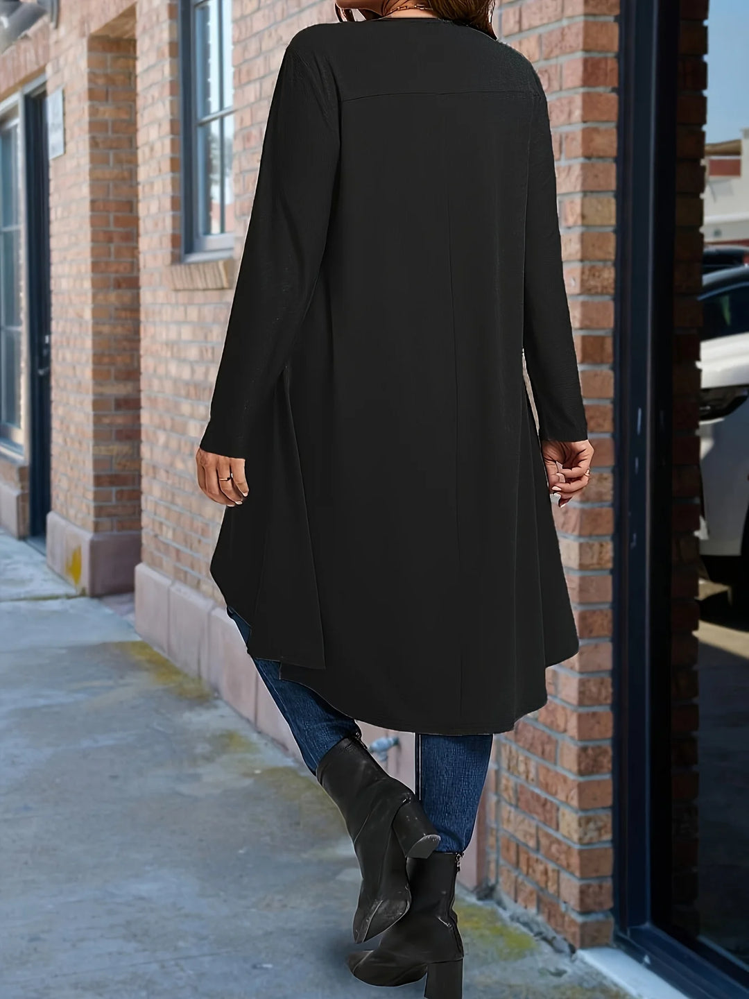 Elegant Asymmetrical Long Sleeve Top