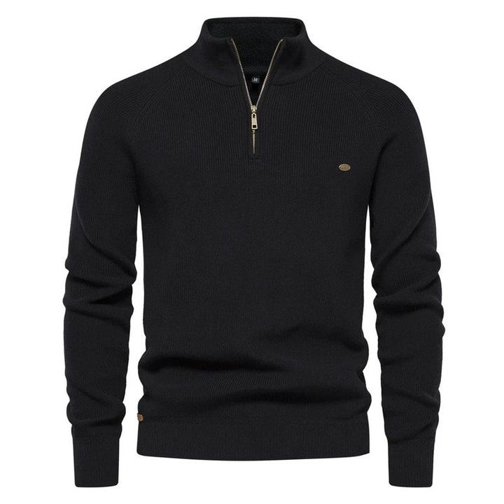 Luxury Wool Half-Zip Jumper for Men – 100% Wool, Stylish Regular Fit & Comfortable Design