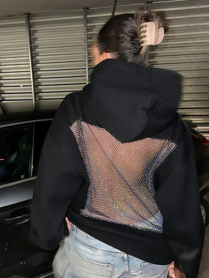 Harajuku Back Mesh Street Hoodie