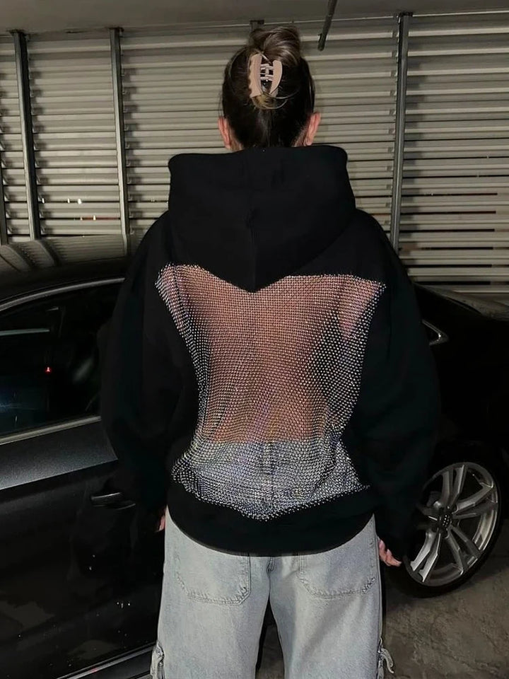 Harajuku Back Mesh Street Hoodie