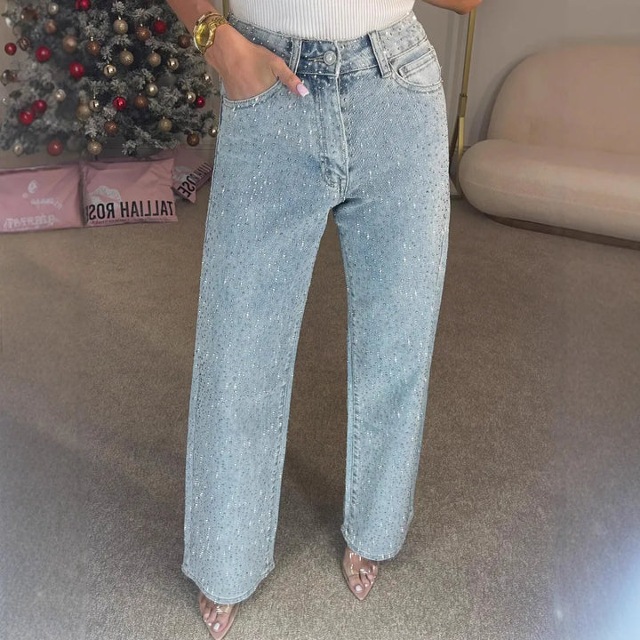 Diamond Straight Jeans – High Waist Vintage Denim