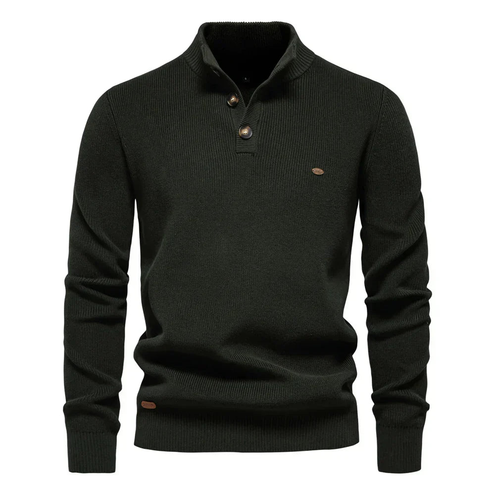Men's Button Design Sweater