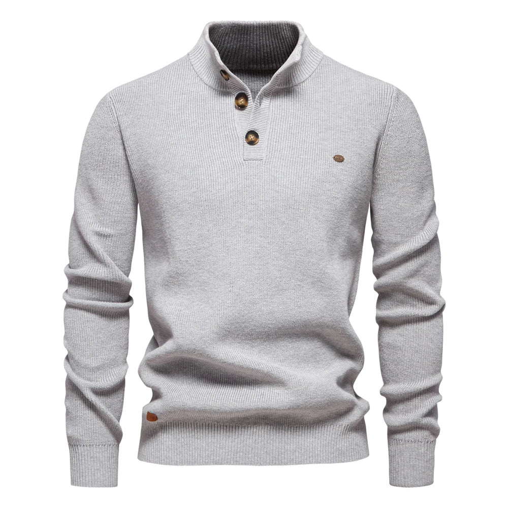 Men's Button Design Sweater