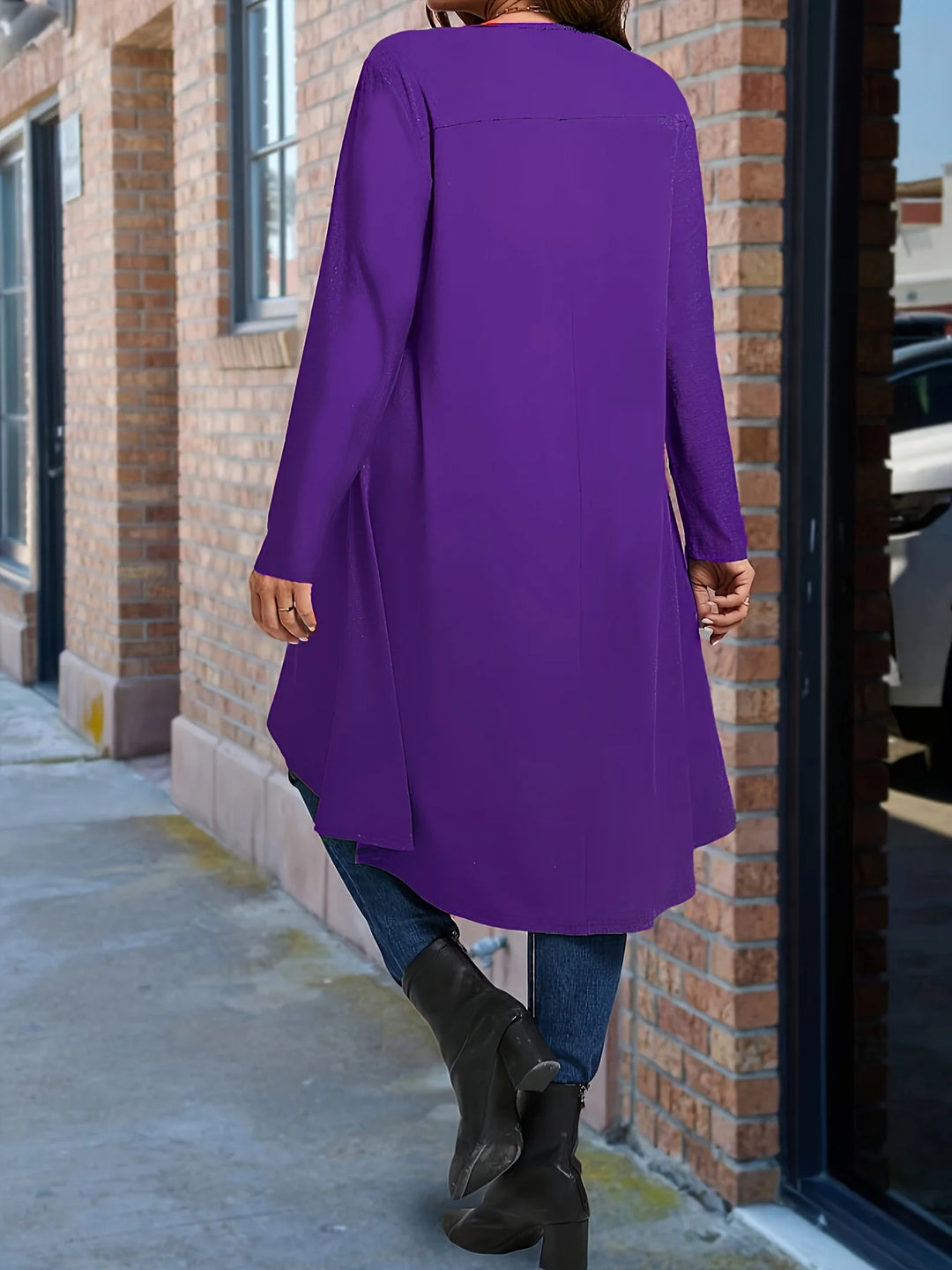 Elegant Asymmetrical Long Sleeve Top