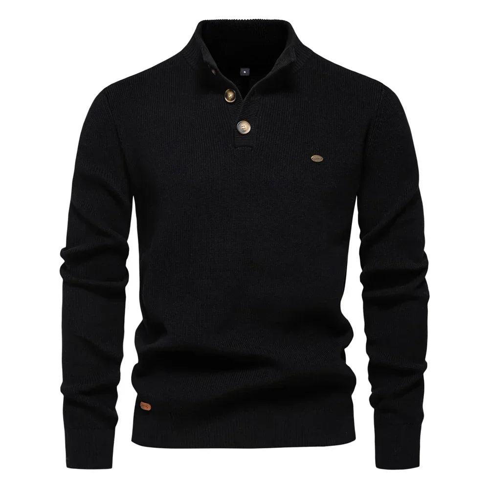 Men's Button Design Sweater