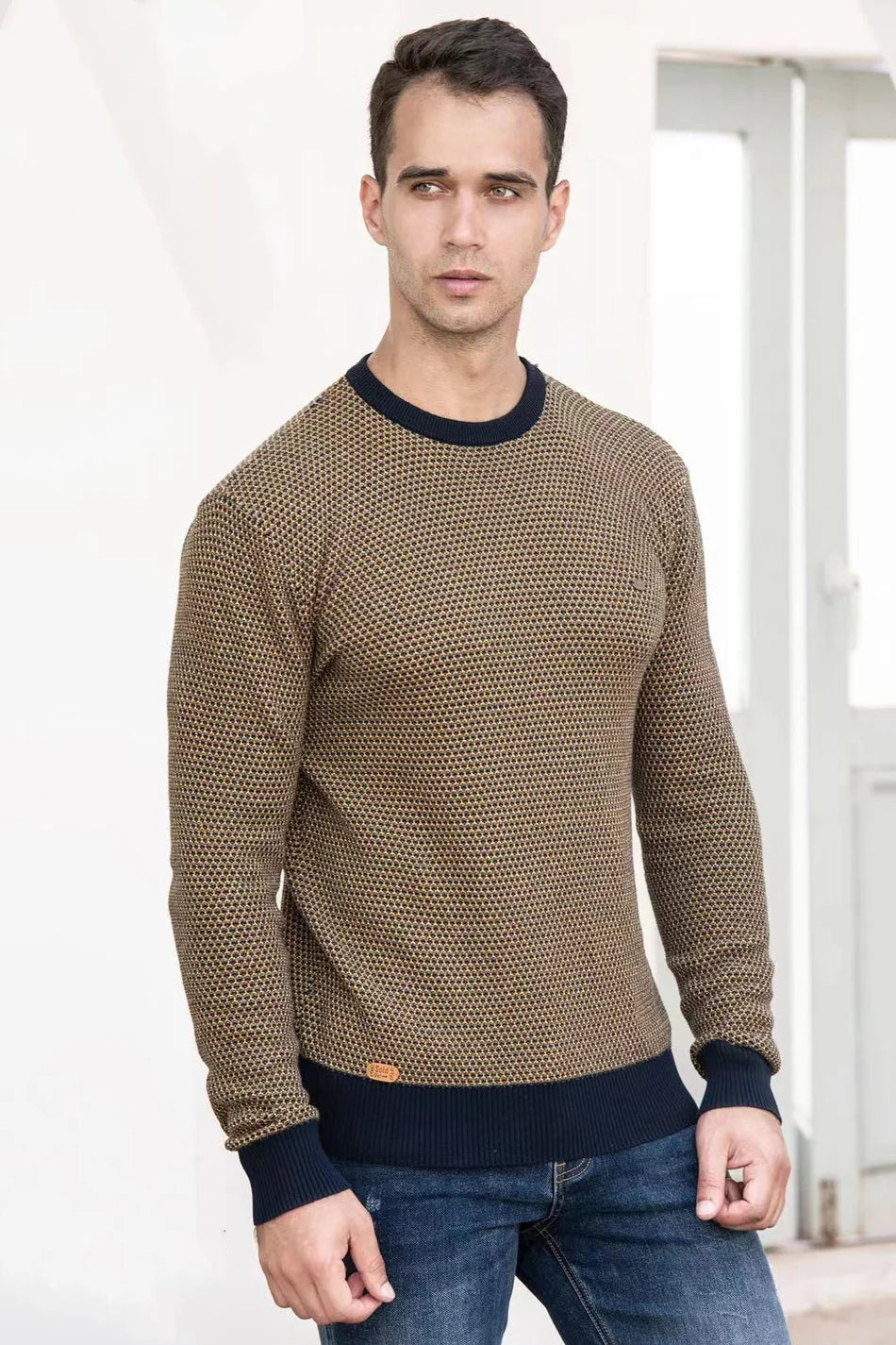 Men's Check Pattern Sweater