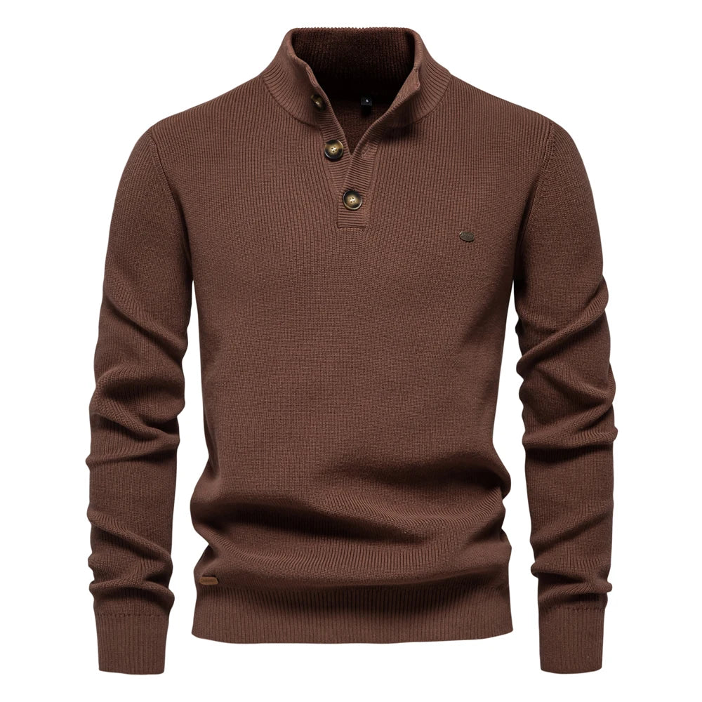 Men's Button Design Sweater