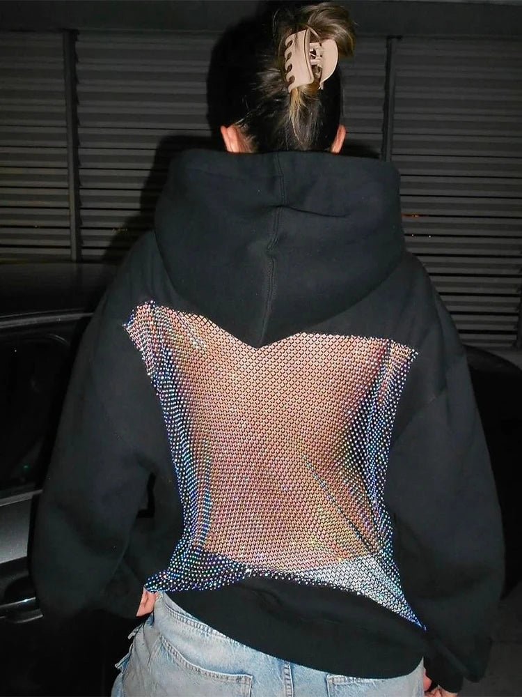 Harajuku Back Mesh Street Hoodie
