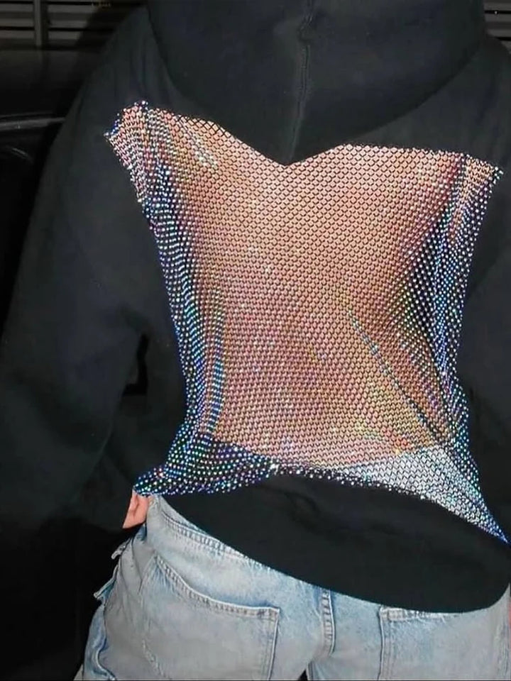 Harajuku Back Mesh Street Hoodie