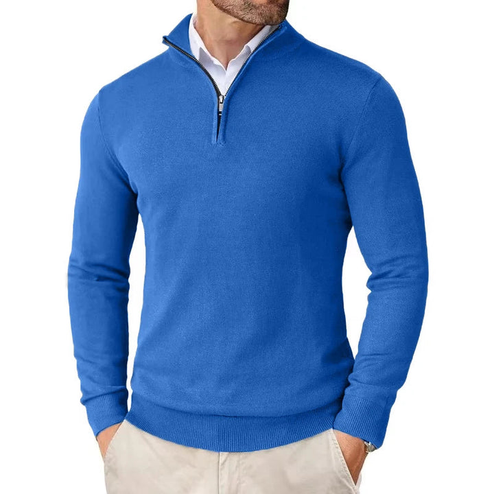 Men's Slim Fit Quarter Zip Sweater – Light & Stylish