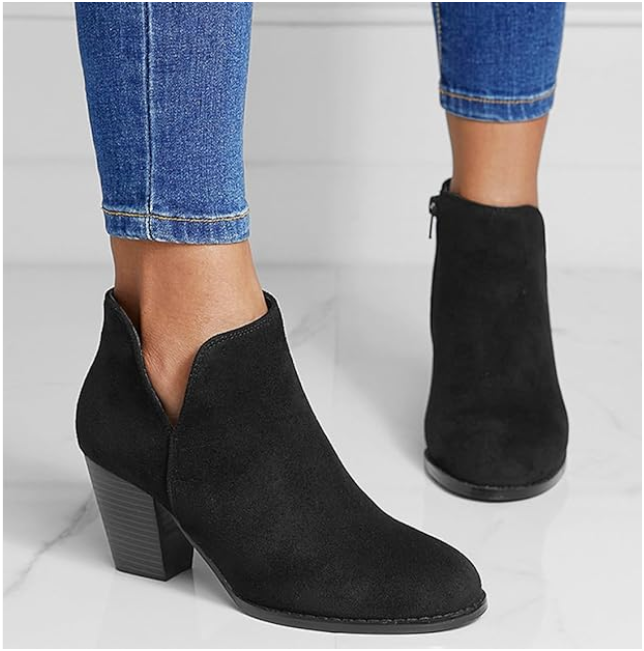 Hailey | Pointed Ankle Boot With Suede Effect