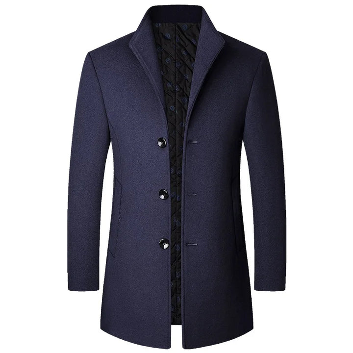 Men's Wool Overcoat – Lightweight Warm Winter Coat for Elegant Style