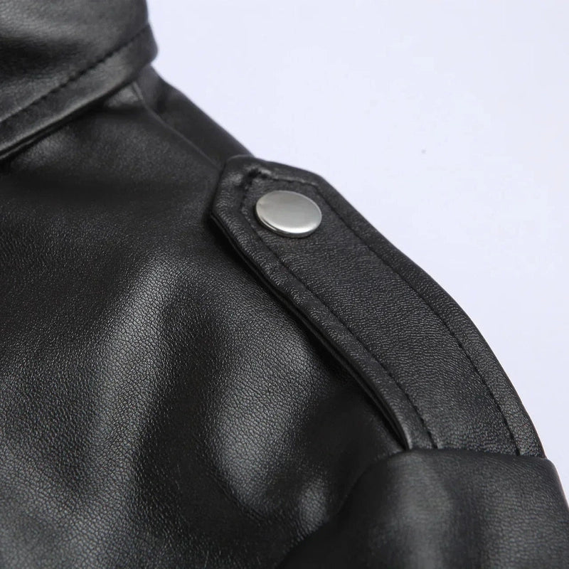 Leather Biker Jacket – Bold, Timeless and Luxurious Men's Jacket Made from High-Quality Leather