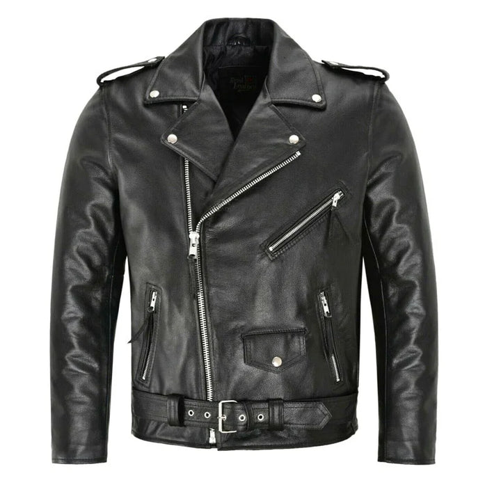 Leather Biker Jacket – Bold, Timeless and Luxurious Men's Jacket Made from High-Quality Leather