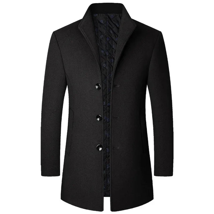 Men's Wool Overcoat – Lightweight Warm Winter Coat for Elegant Style
