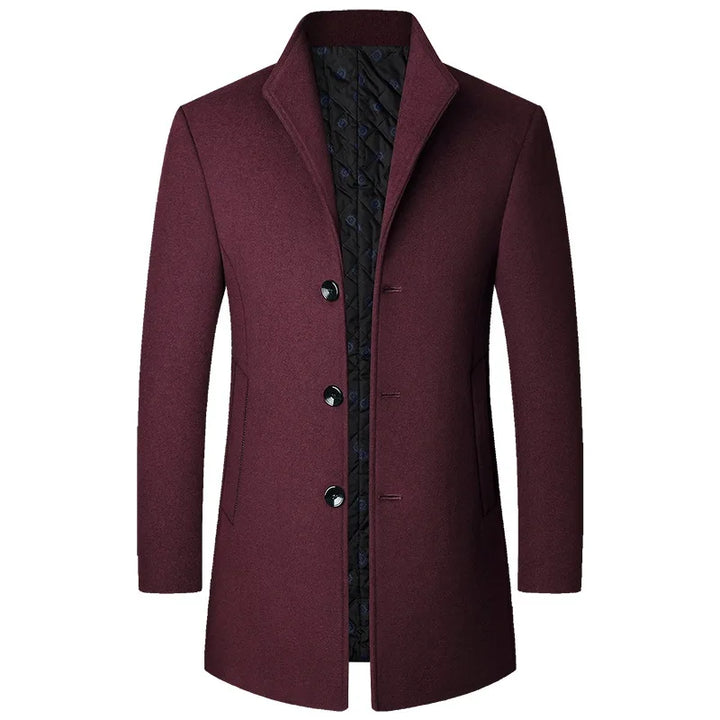 Men's Wool Overcoat – Lightweight Warm Winter Coat for Elegant Style