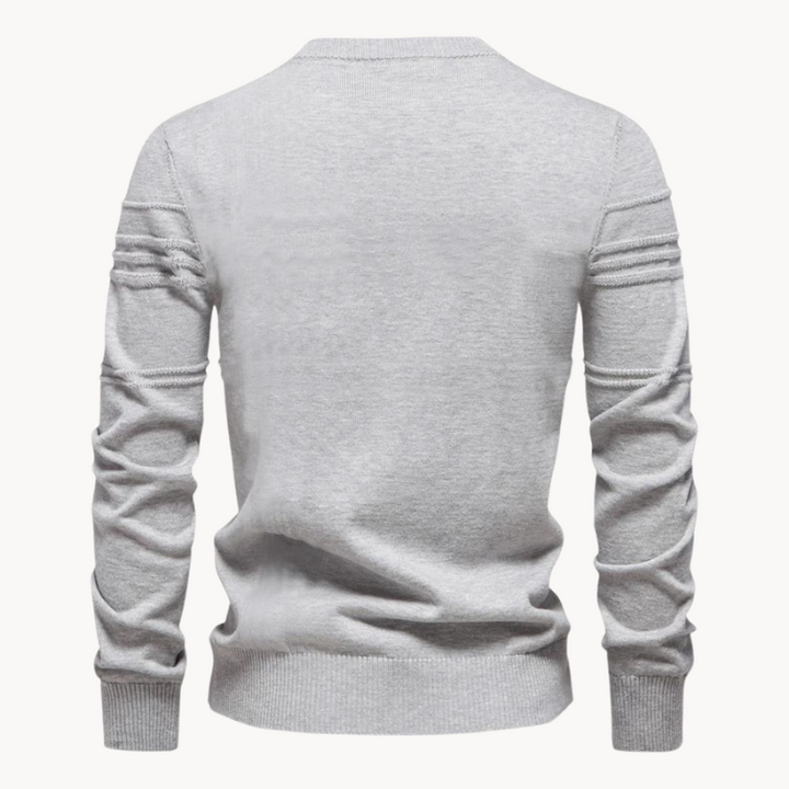Elegant men's sweater with check design