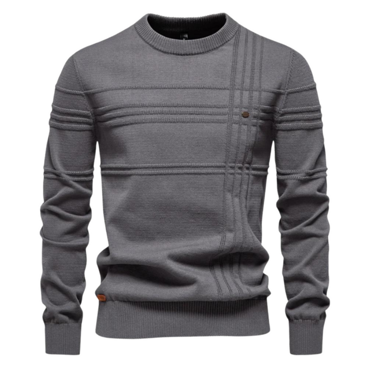 Elegant men's sweater with check design