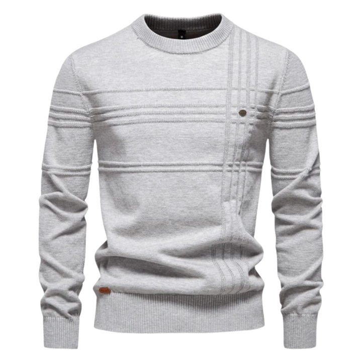 Elegant men's sweater with check design
