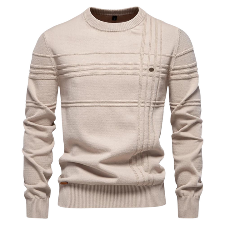 Elegant men's sweater with check design