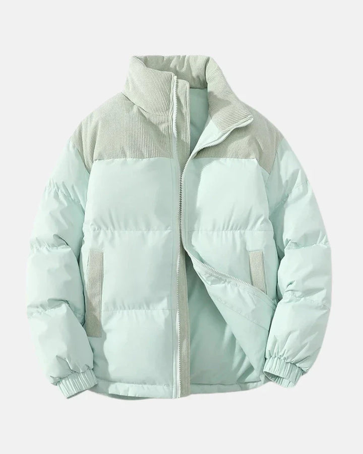 Corduroy Puffer – Stylish Unisex Padded Jacket with Corduroy Accents