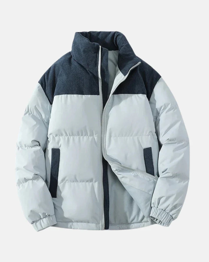 Corduroy Puffer – Stylish Unisex Padded Jacket with Corduroy Accents