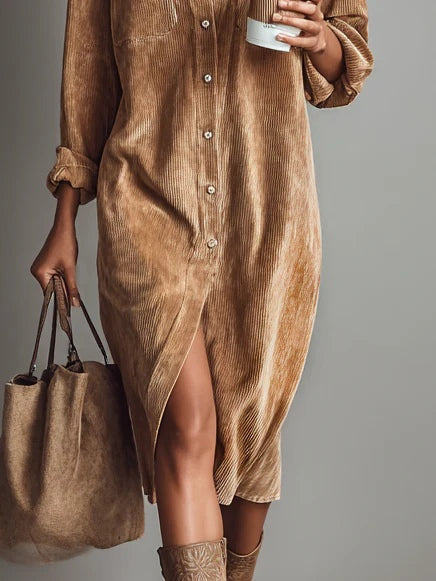 Estela | Midi Cord Dress