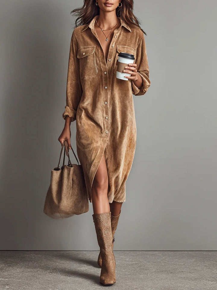 Estela | Midi Cord Dress