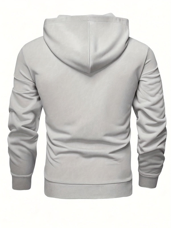 Casual Hoodie with Long Sleeves and Buttons – Comfortable Jumper for Everyday Use
