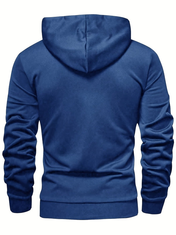 Casual Hoodie with Long Sleeves and Buttons – Comfortable Jumper for Everyday Use