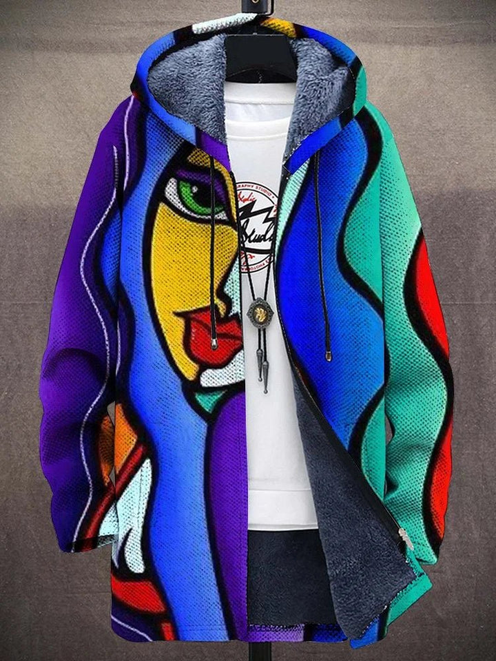 Allira™ | Luxurious Fleece-Lined Artistic Hooded Jacket