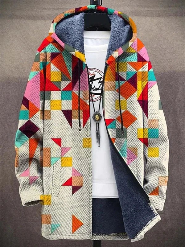 Aria™ | Luxurious Fleece-Lined Artistic Hooded Jacket