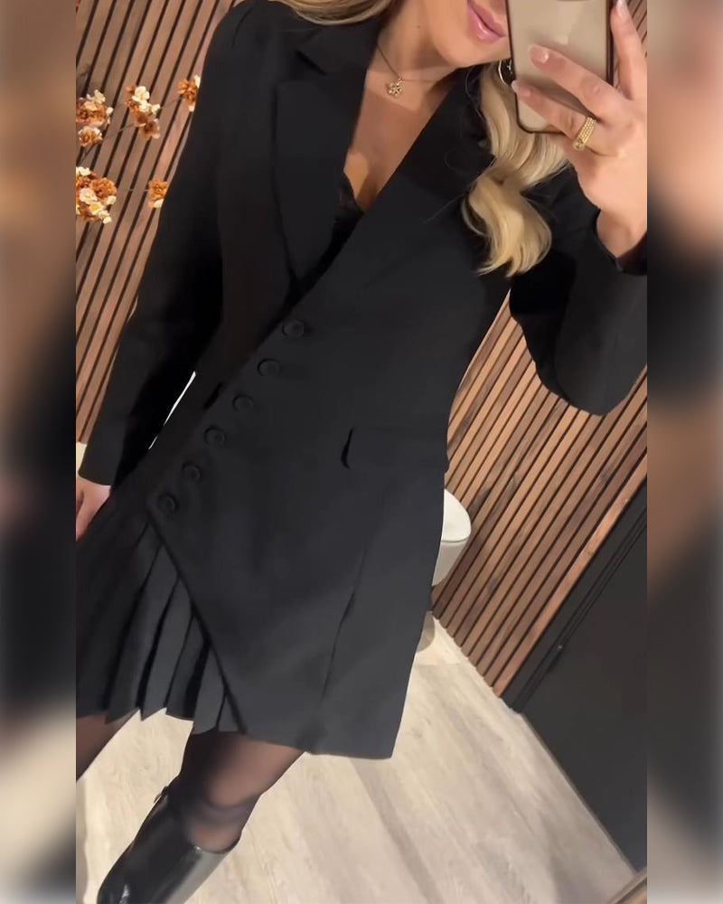 Blazer Dress with Lapels