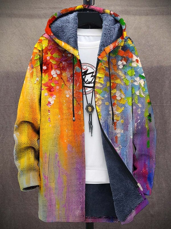 Bronte™ | Luxurious Fleece-Lined Artistic Hooded Jacket