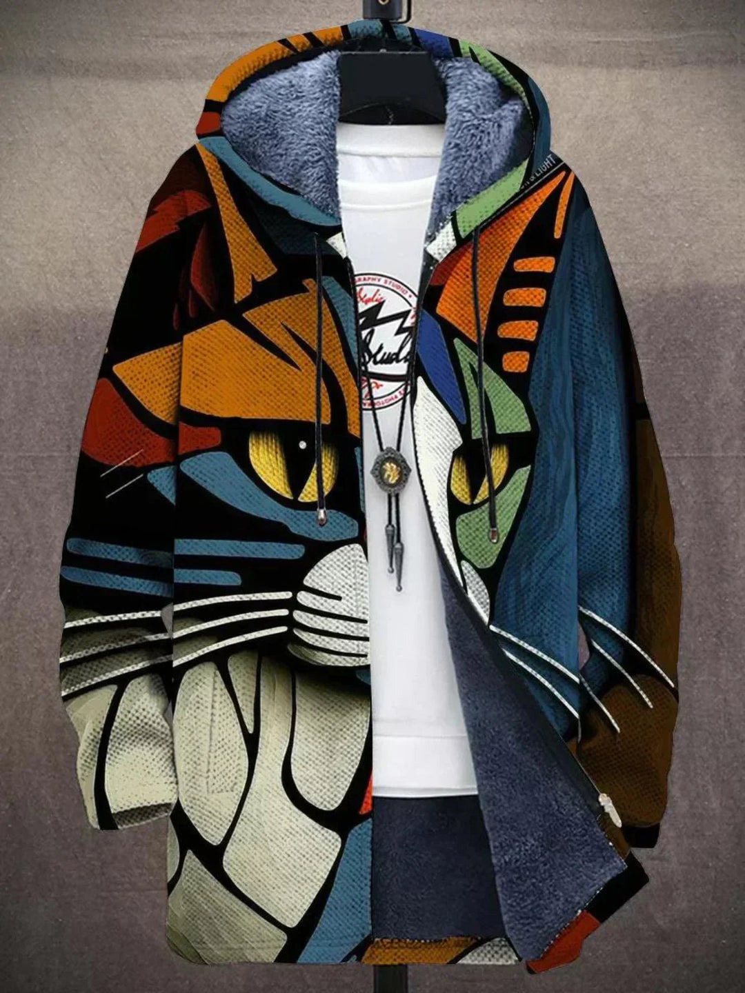 Bronte™ | Luxurious Fleece-Lined Artistic Hooded Jacket