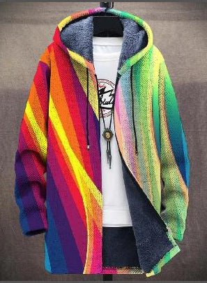 Bronte™ | Luxurious Fleece-Lined Artistic Hooded Jacket