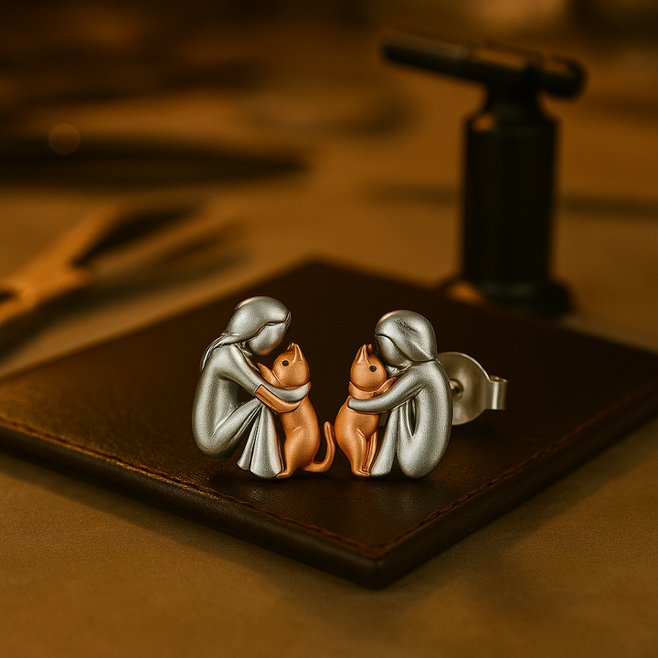 Leila™ - Cat Icon Earrings