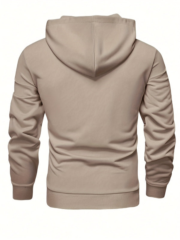 Casual Hoodie with Long Sleeves and Buttons – Comfortable Jumper for Everyday Use