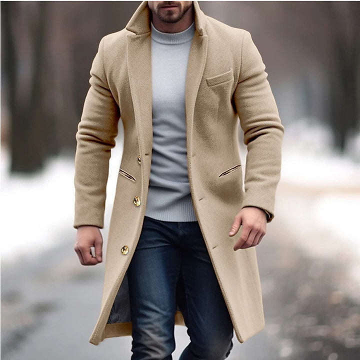 Men's Trench Coat – Classic Long Coat with Stylish and Water-Resistant Finish