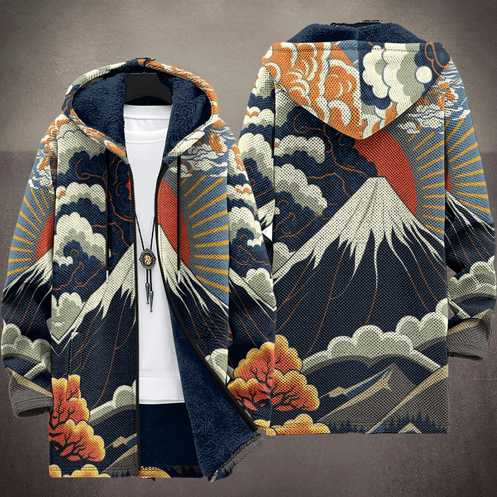 Kalina™ | Luxurious Fleece-Lined Artistic Hooded Jacket