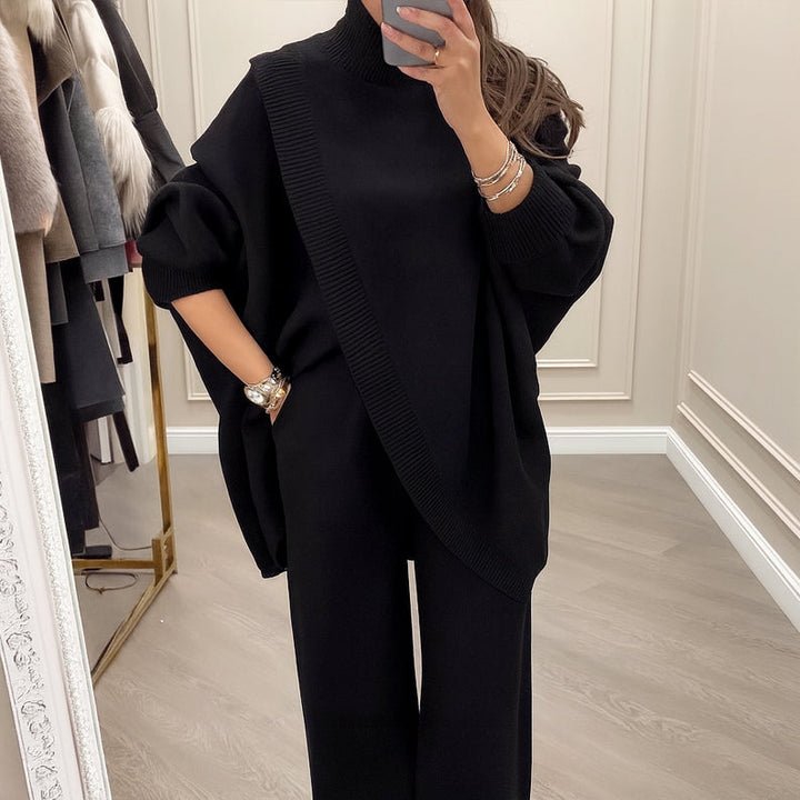 Asymmetrical Knit Two-Piece Set
