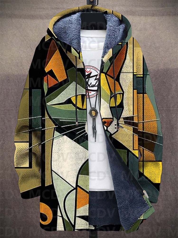Lowanna™ | Luxurious Fleece-Lined Artistic Hooded Jacket
