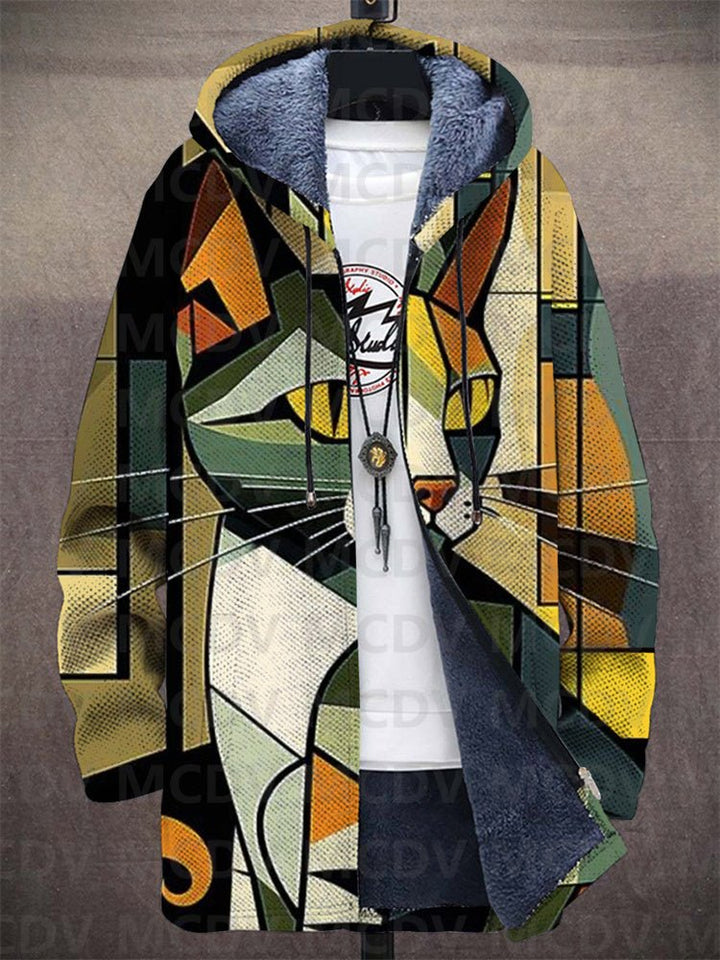 Lowanna™ | Luxurious Fleece-Lined Artistic Hooded Jacket