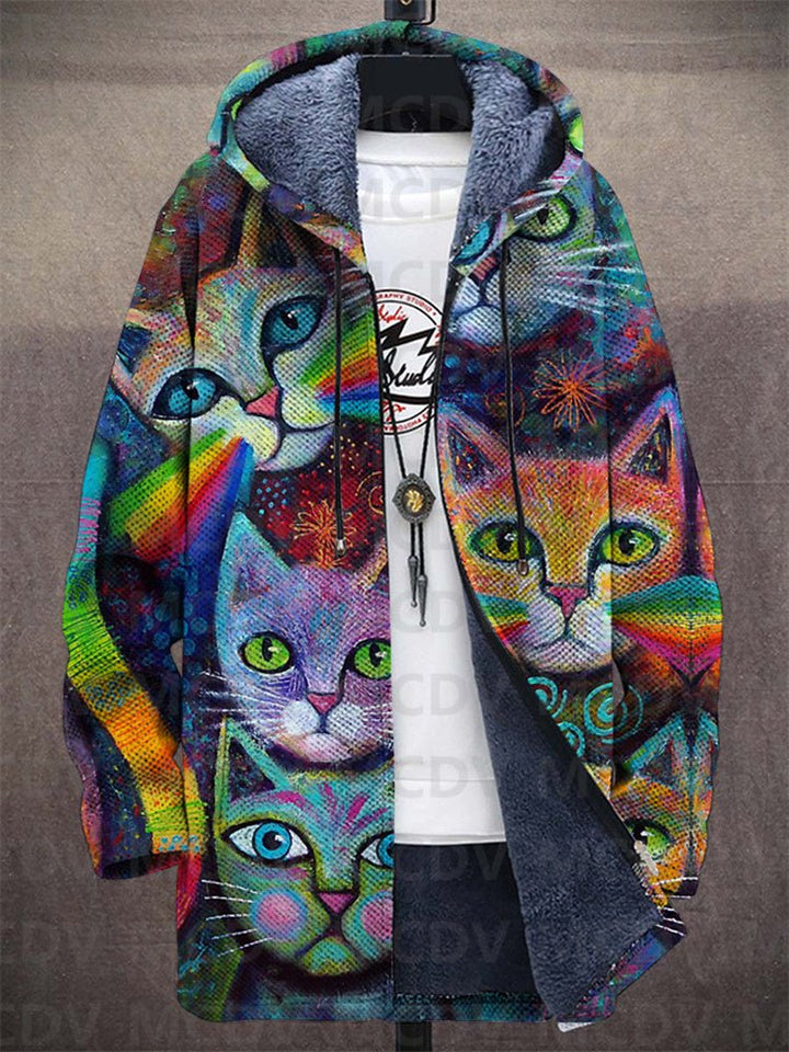 Lowanna™ | Luxurious Fleece-Lined Artistic Hooded Jacket
